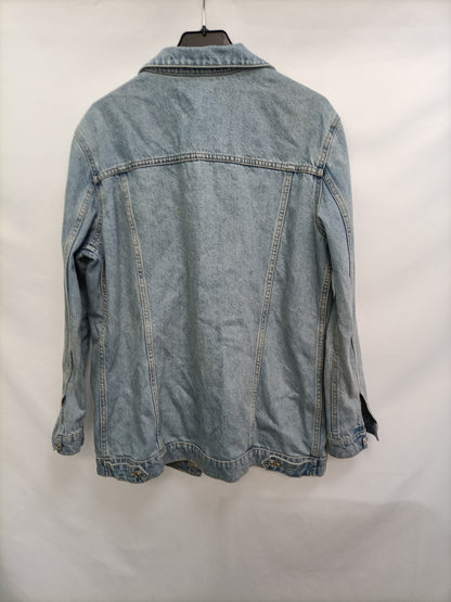 MANGO. Cazadora denim oversized T.m/l