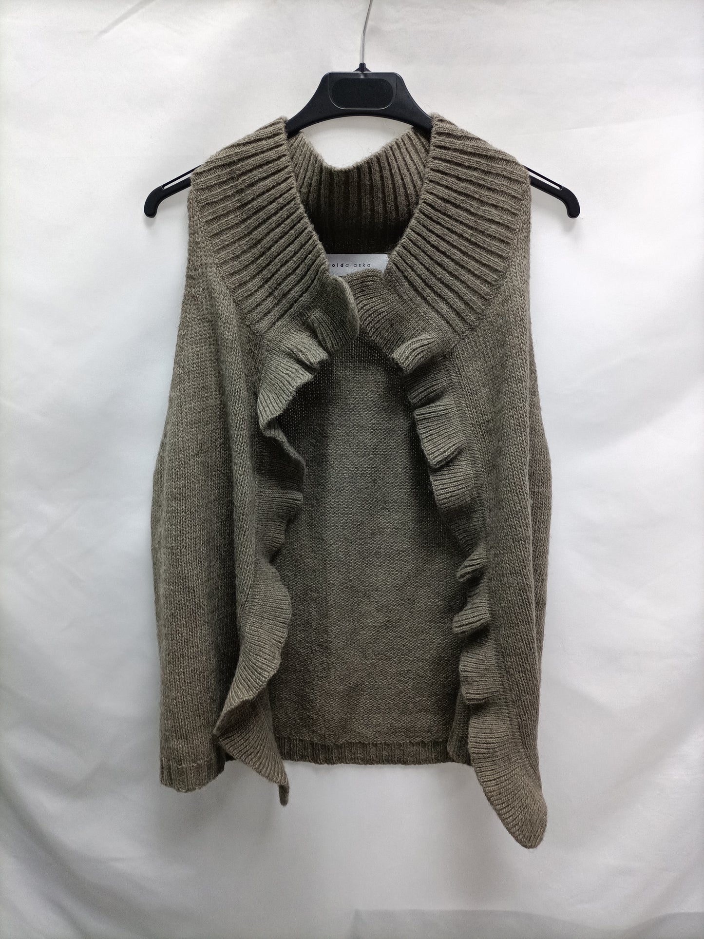 COLDALASKA. Brown knitted vest T.u(s)