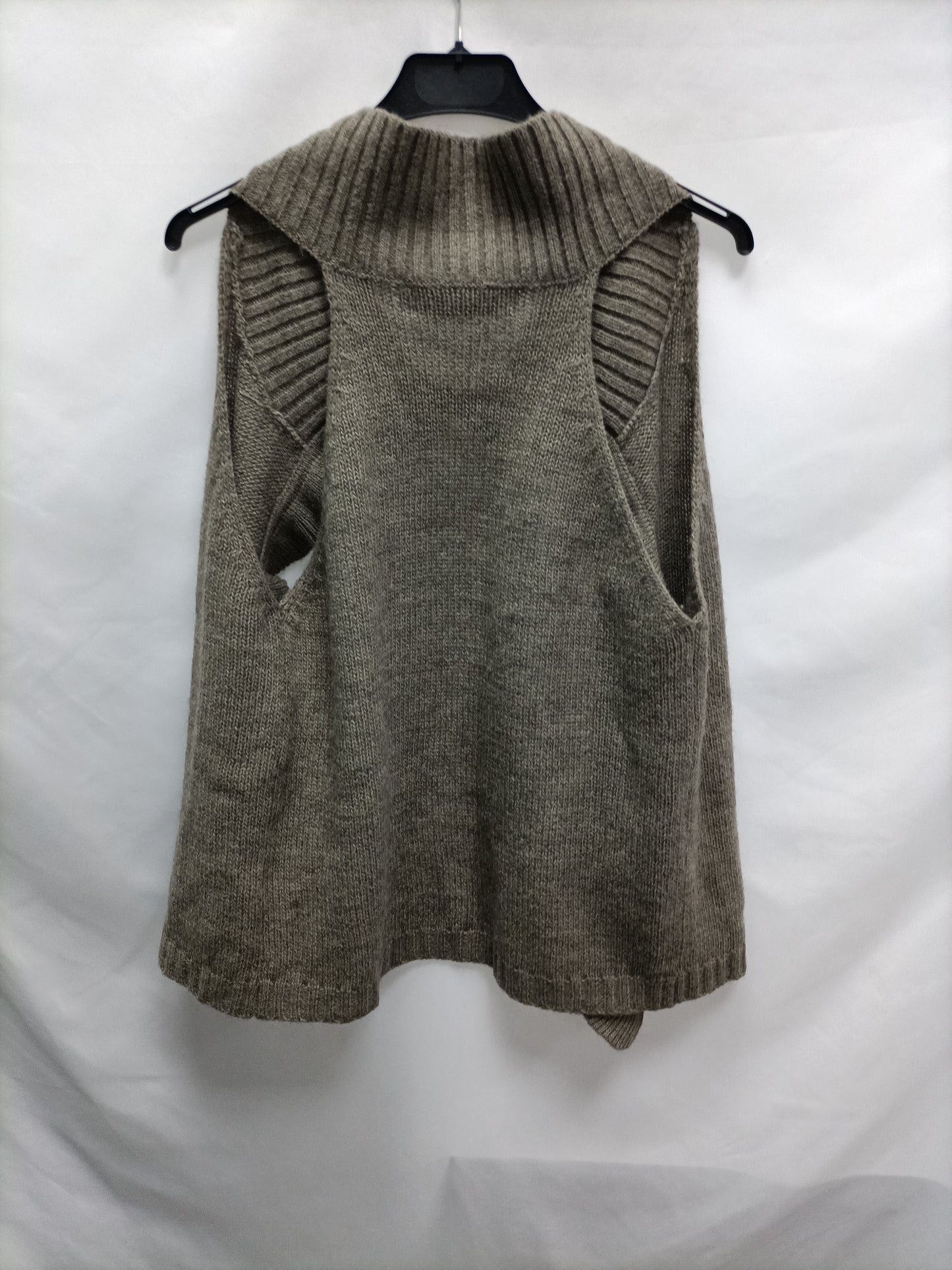 COLDALASKA. Brown knitted vest T.u(s)