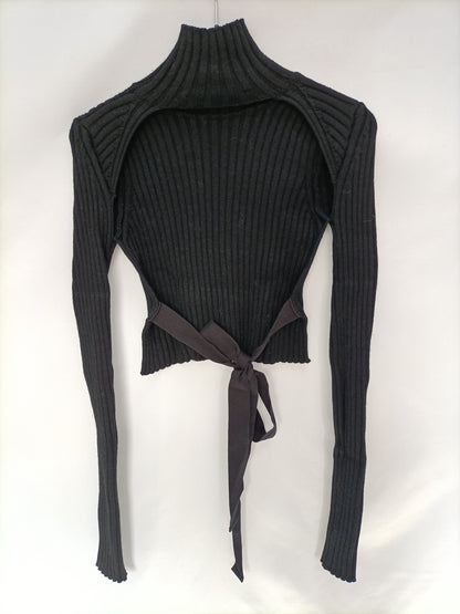 ZARA. Top canalé espalda T.xs/s