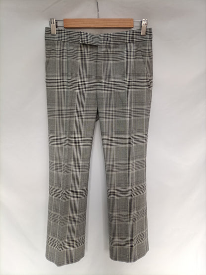 ZARA. Pantalón gris cuadros T.xs