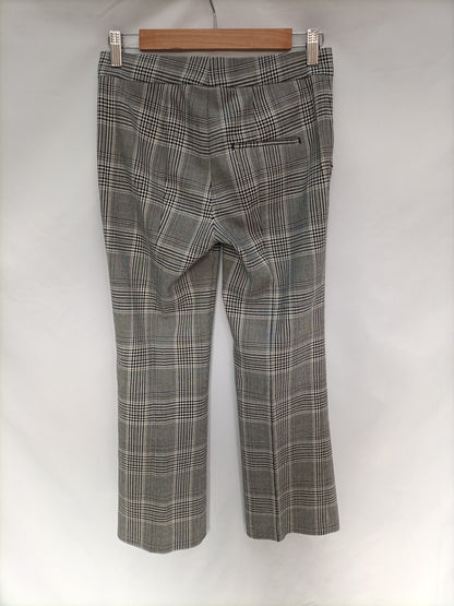 ZARA. Pantalón gris cuadros T.xs