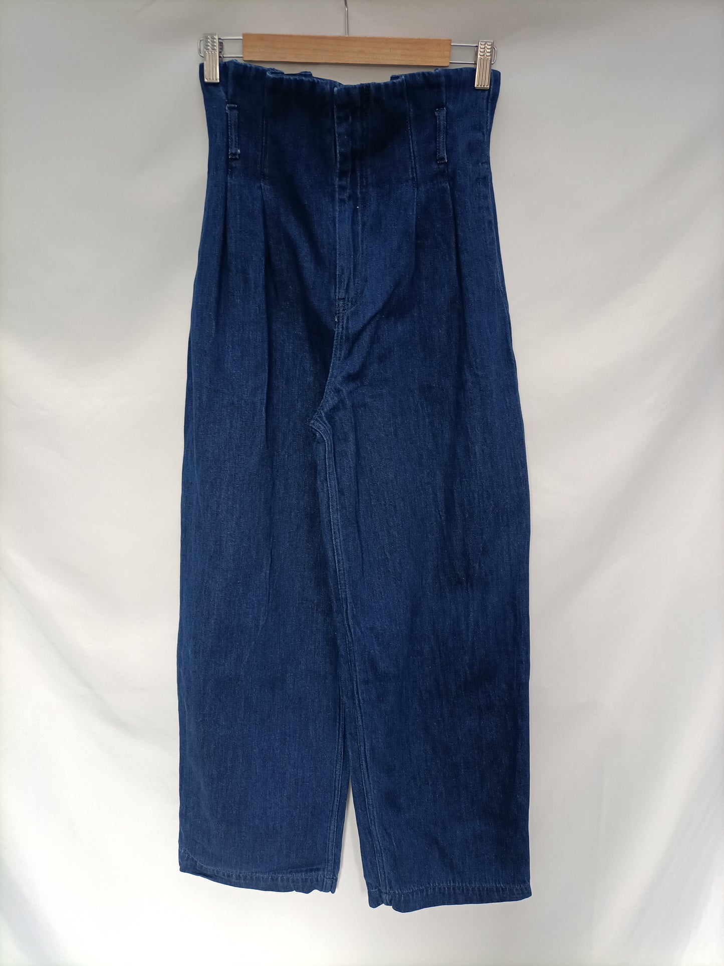 H&M. Pantalón ancho denim T.34