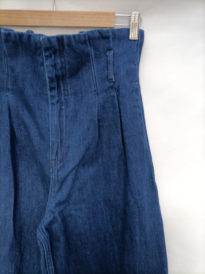 H&M. Pantalón ancho denim T.34