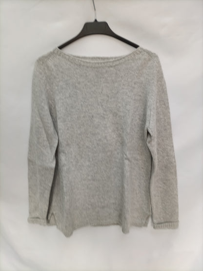 MASSIMO DUTTI. Jersey gris jaspeado T.m