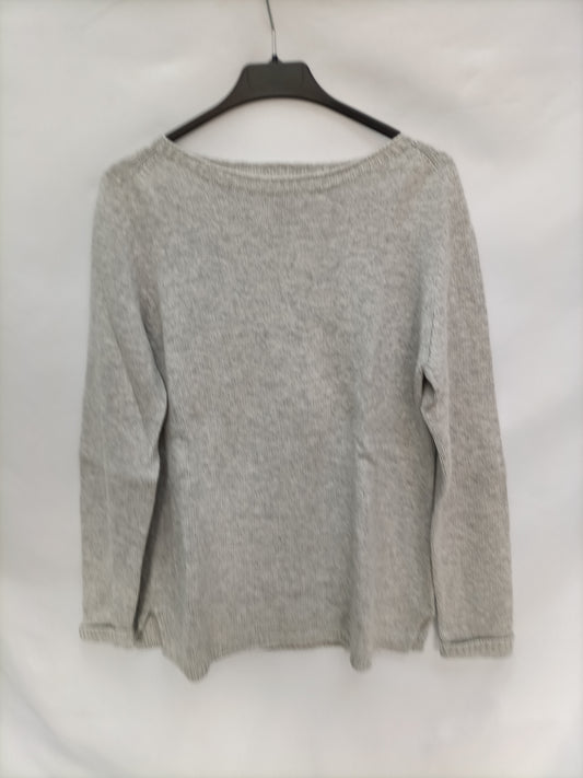 MASSIMO DUTTI. Jersey gris jaspeado T.m