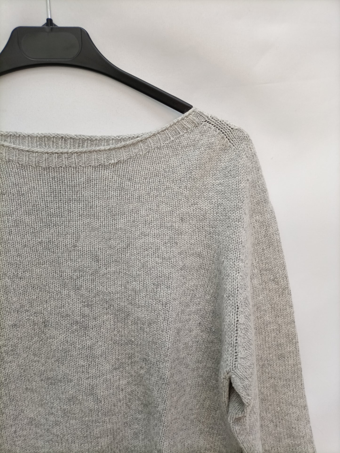 MASSIMO DUTTI. Jersey gris jaspeado T.m