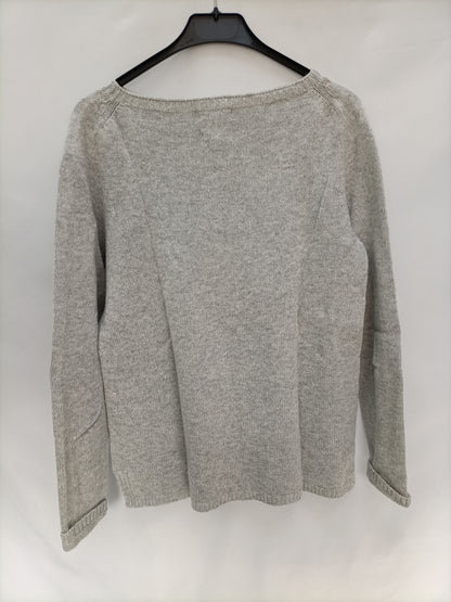 MASSIMO DUTTI. Jersey gris jaspeado T.m