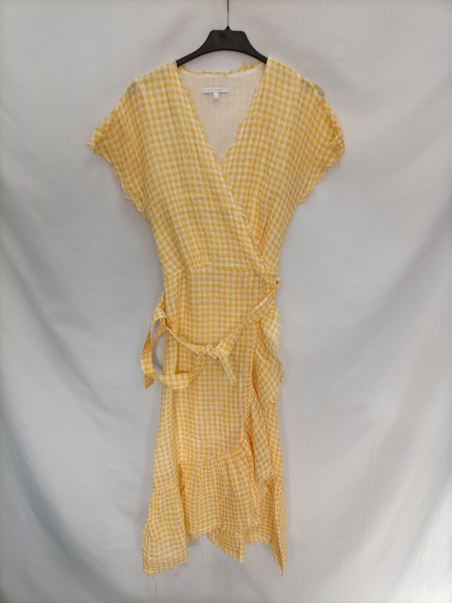 SCALPERS.Vestido cruzado amarillo T.s