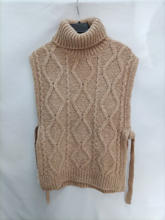 MANGO. Jersey camel ochos T.s