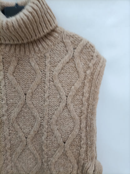 MANGO. Jersey camel ochos T.s