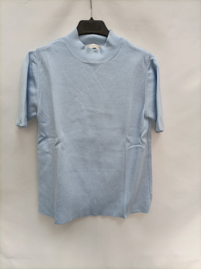 MANGO. Top punto celeste T.m