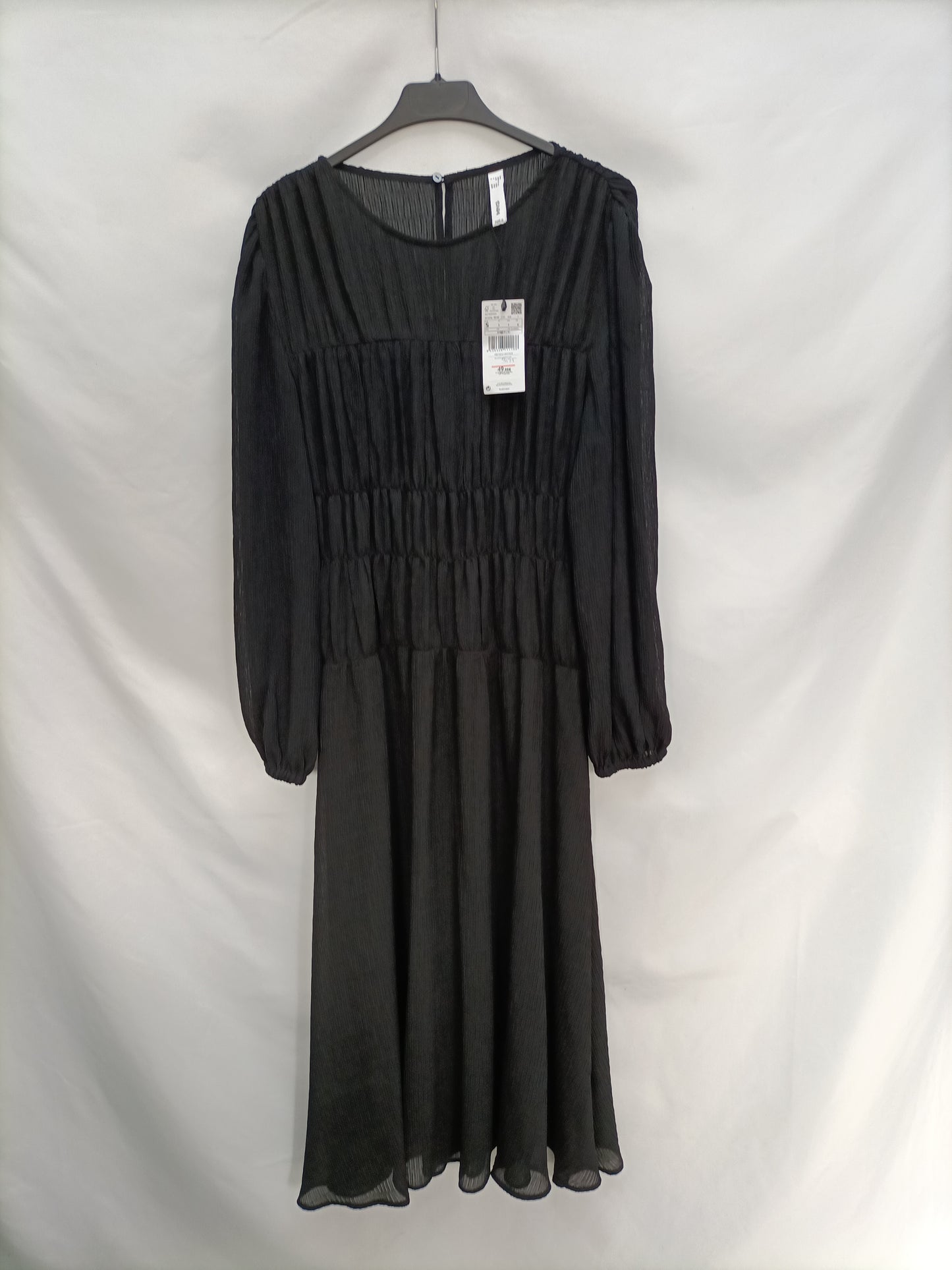 MANGO. Vestido largo fluido T.s