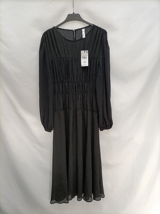 MANGO. Vestido largo fluido T.s