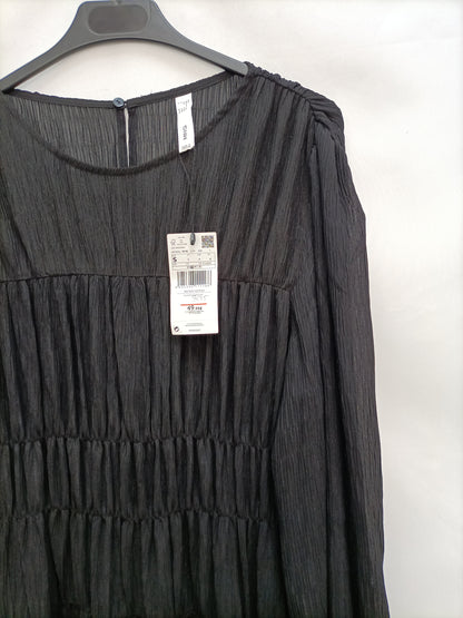 MANGO. Vestido largo fluido T.s