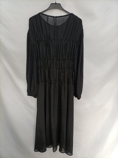 MANGO. Vestido largo fluido T.s