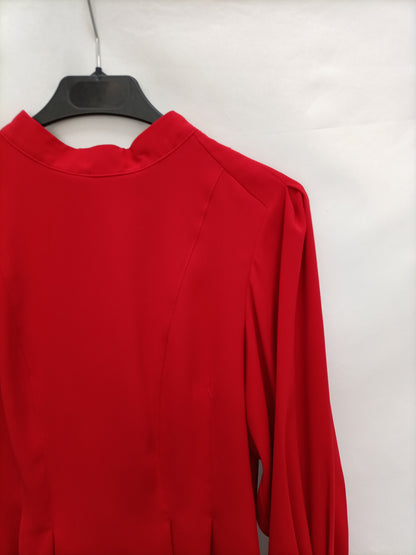 TOPSHOP. Fitted red blouse, size 34