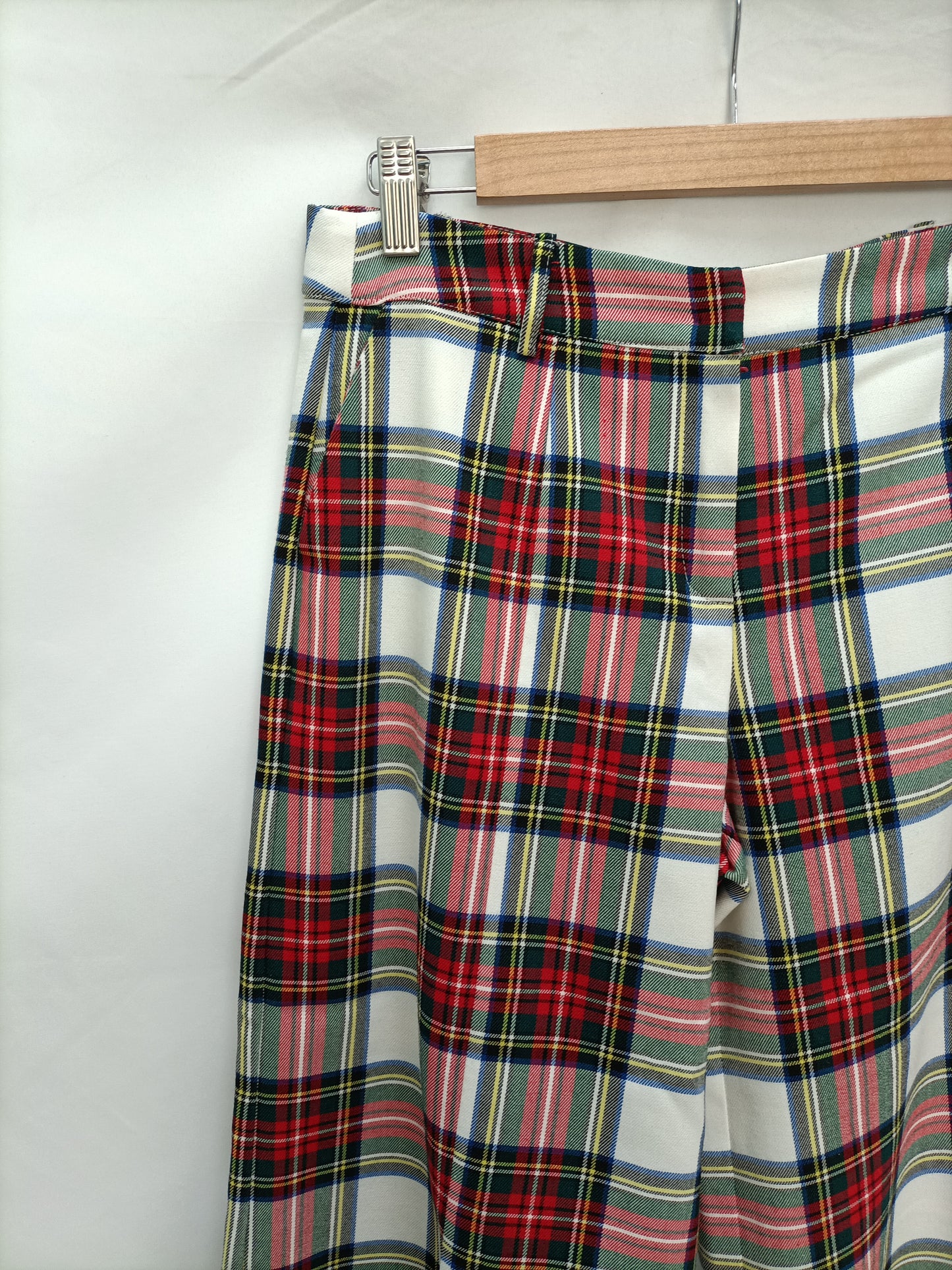 COOSY. Pantalón cuadros escoceses T.38