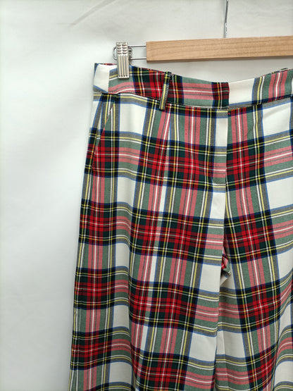 COOSY. Pantalón cuadros escoceses T.38
