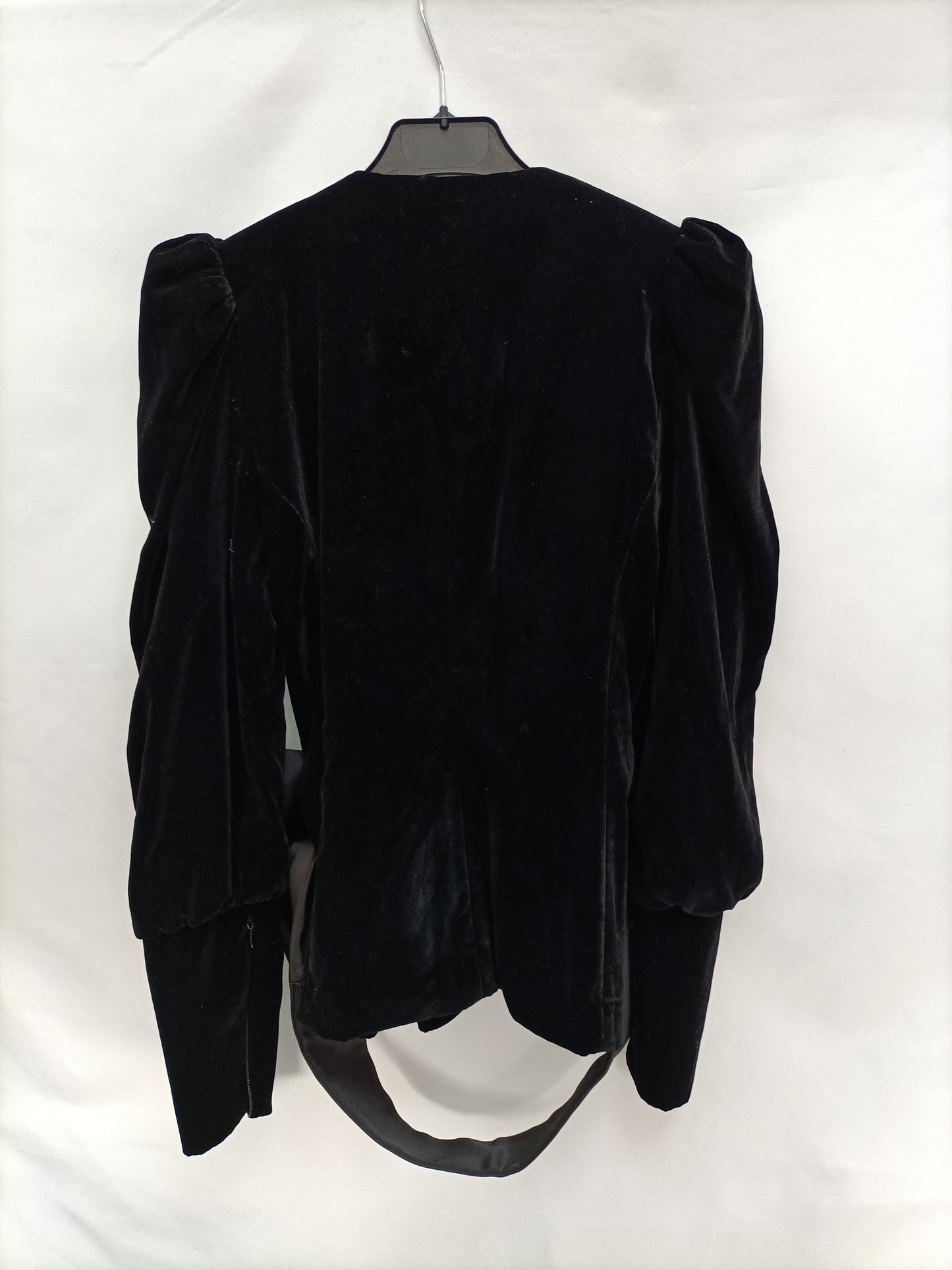 ZARA.Blusa terciopelo lazo T.s