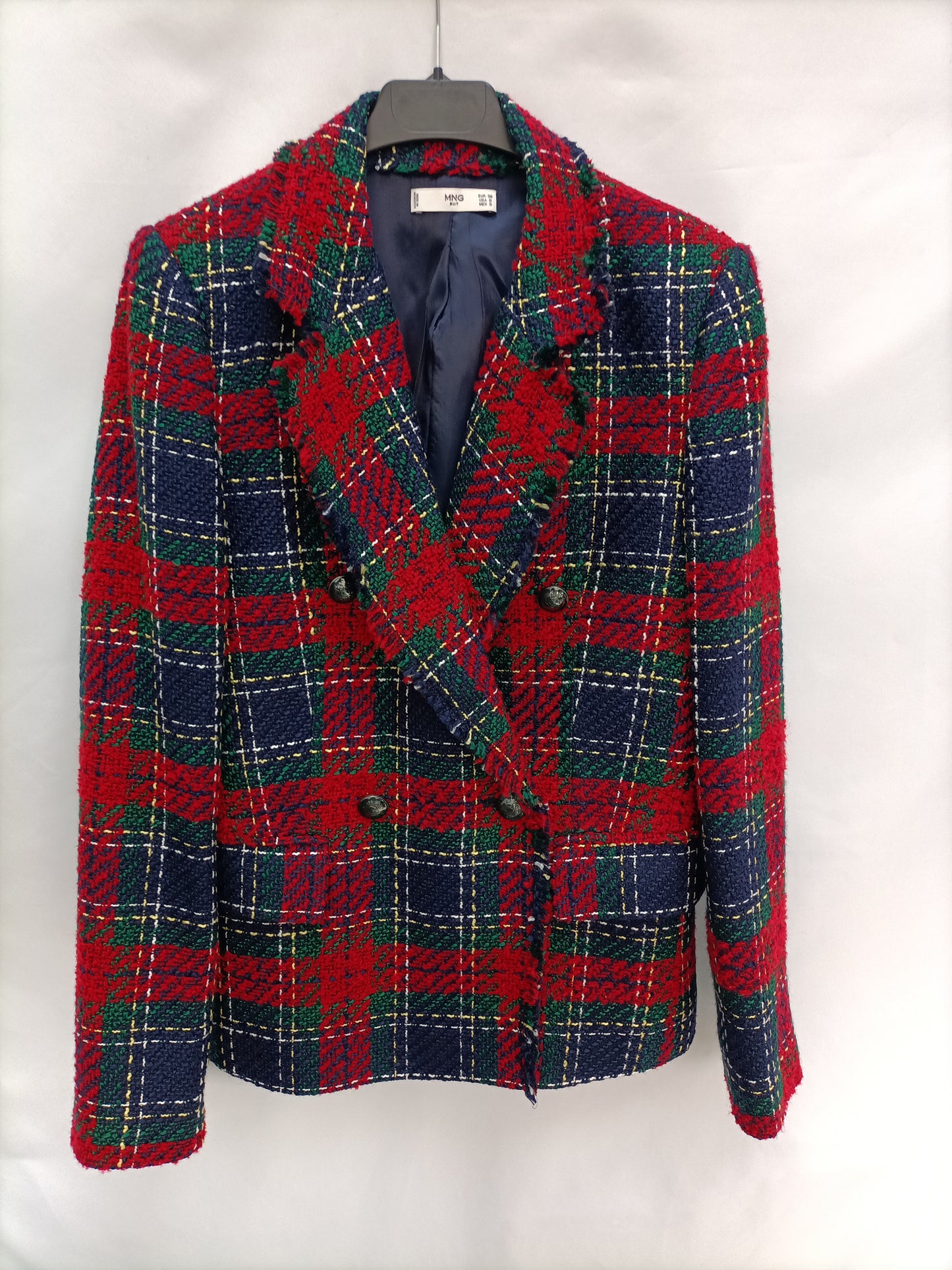 MANGO.Blazer tweed T.38