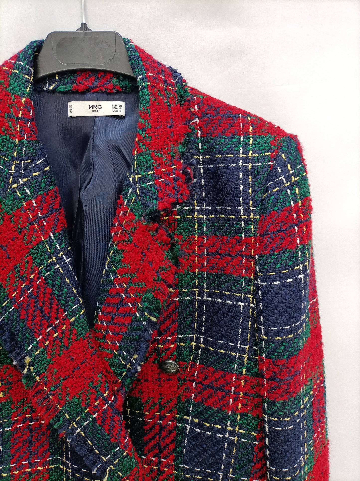 MANGO.Blazer tweed T.38