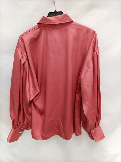 ZARA. Blusa salmon botones T.s