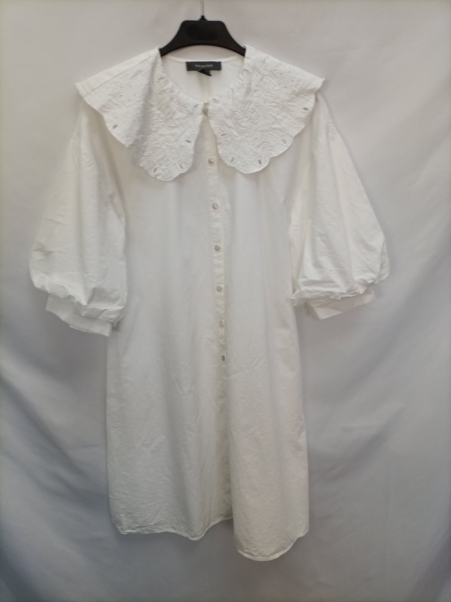 PRIMARK. Vestido blanco camisero T.34