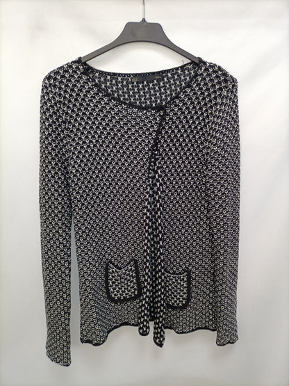 SFERA. Black and beige cardigan Tm