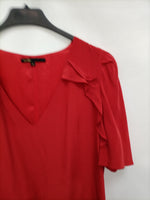 MAJE.Vestido corto rojo lT.3(L)