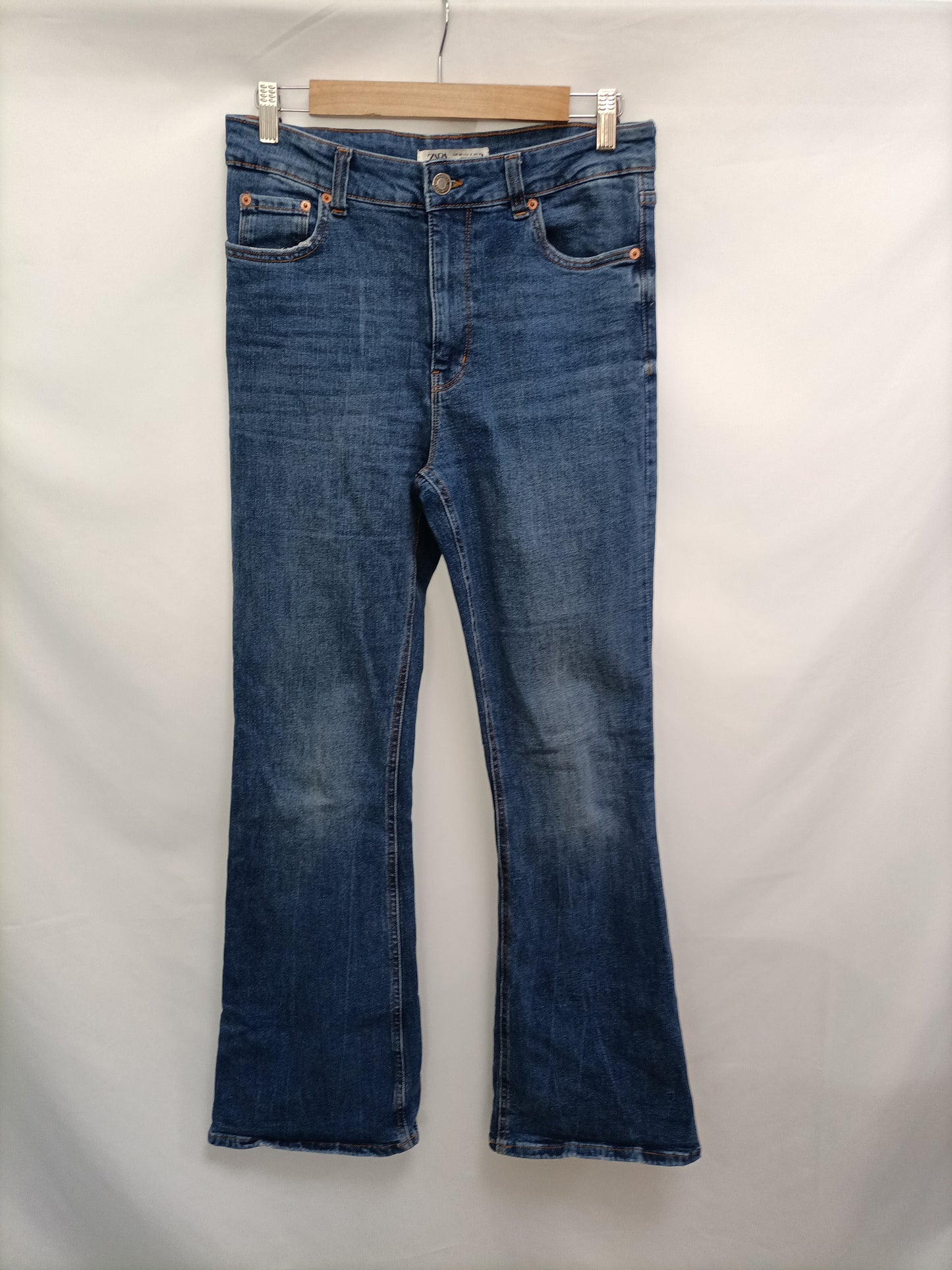 ZARA. Flared denim trousers, size 40