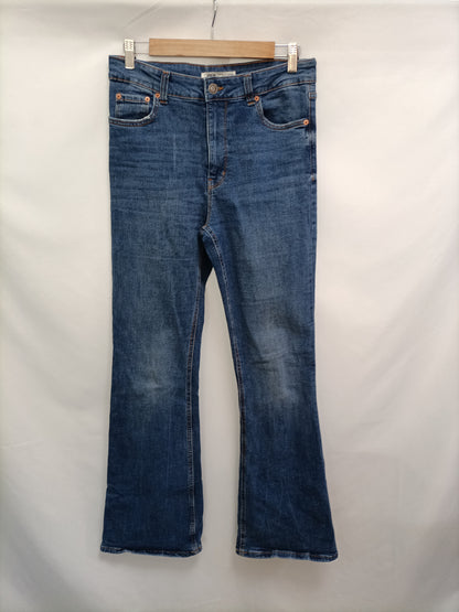 ZARA. Flared denim trousers, size 40