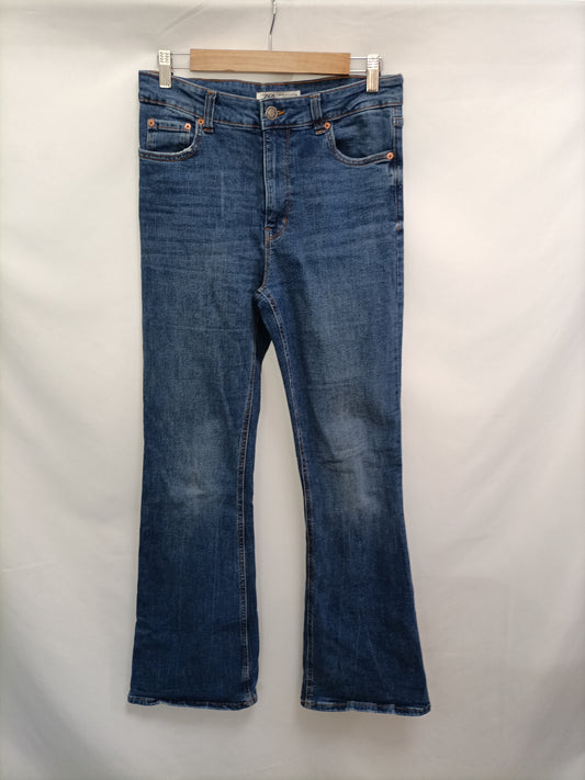 ZARA. Flared denim trousers, size 40