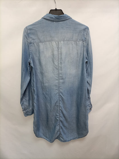 H&M. Vestido/camisa larga denim T.36