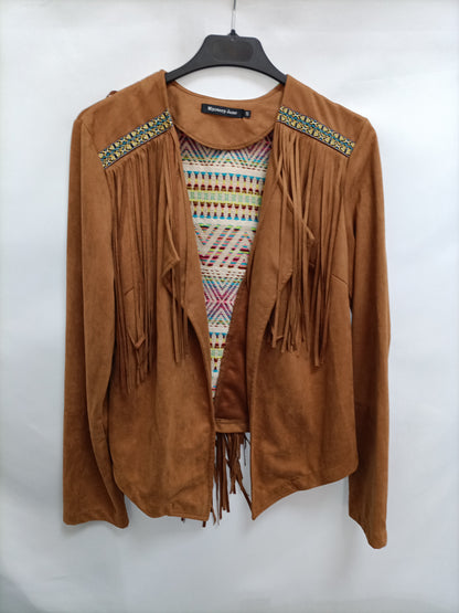 MYSTERY JANE. Chaquets étnica flecos T.s