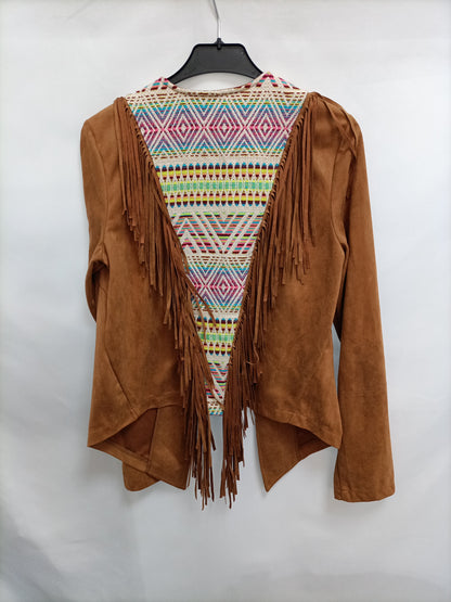 MYSTERY JANE. Chaquets étnica flecos T.s