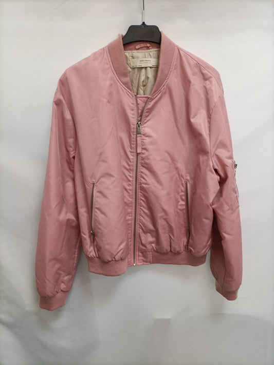 ZARA. Bomber rosa T.l
