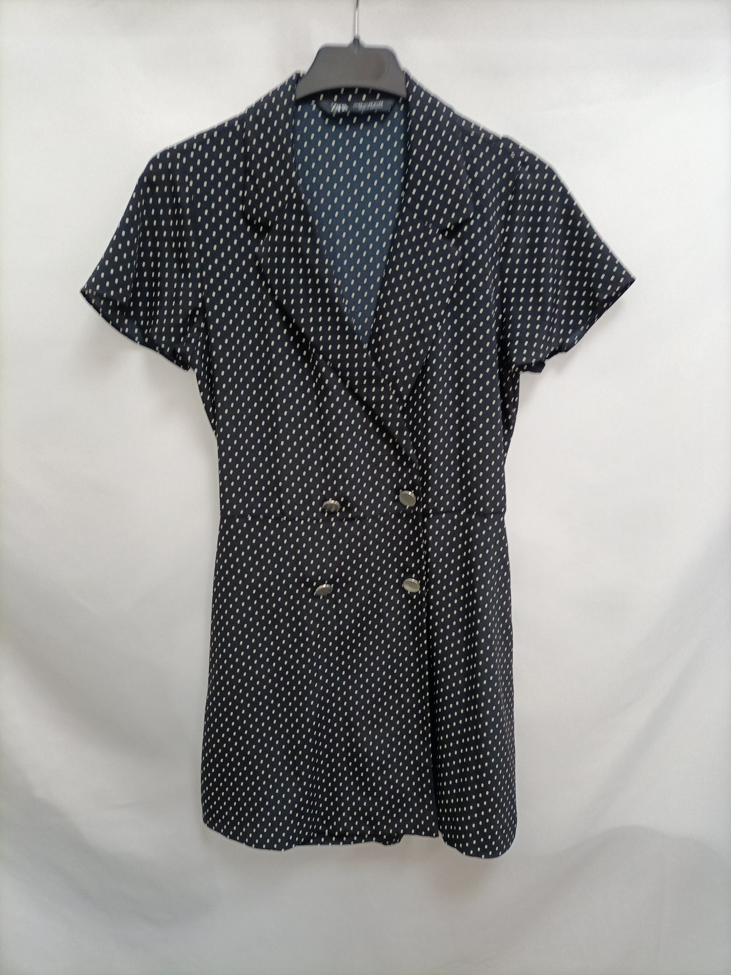 ZARA. Mono negro lunares T.xs