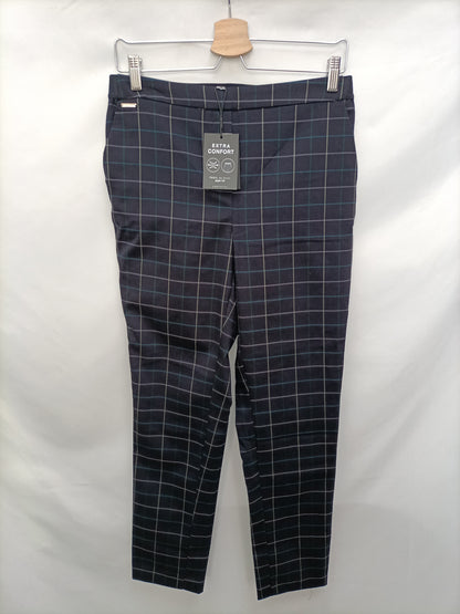 Market. CORTEFIEL. Pantalón azul cuadros T.m