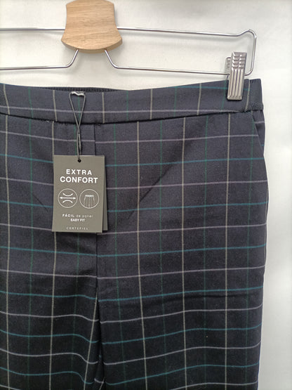 Market. CORTEFIEL. Pantalón azul cuadros T.m