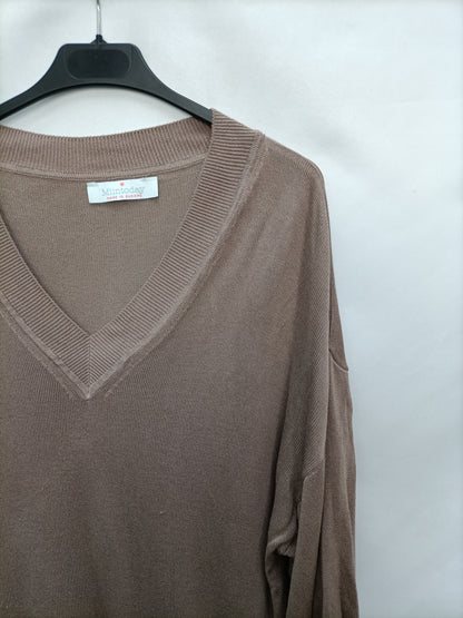 MIINT TODAY. Jersey marrón fluido T.u(m/l)