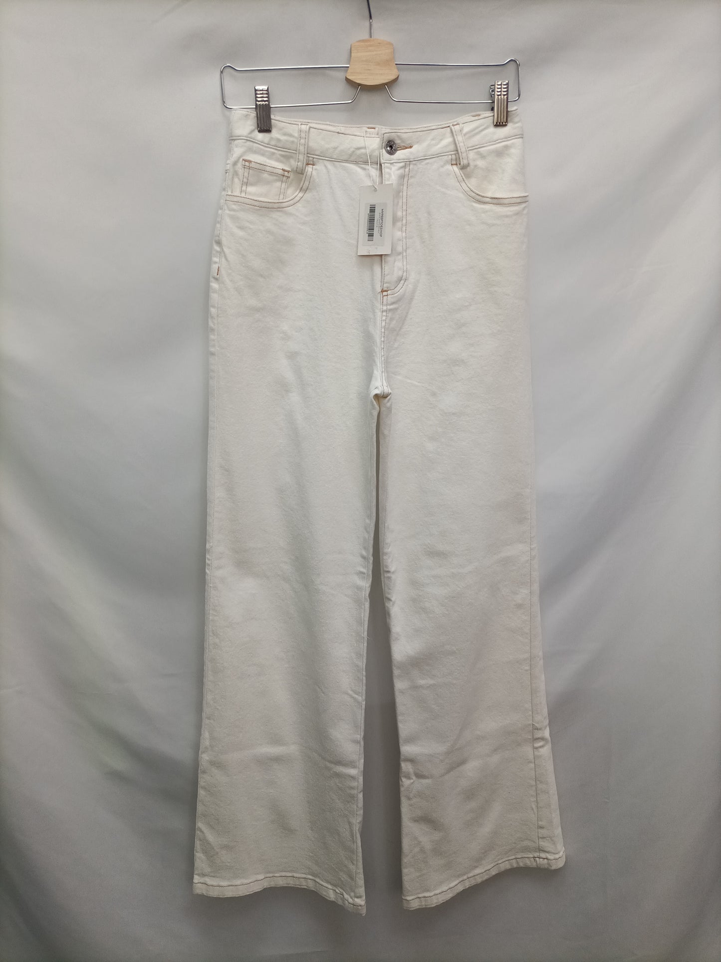 MY PEEPTOES. Pantalón beige costuras T.36