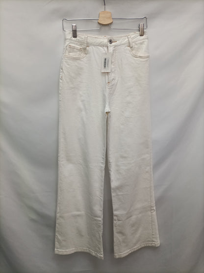 MY PEEPTOES. Pantalón beige costuras T.36