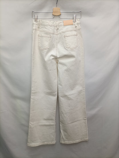 MY PEEPTOES. Pantalón beige costuras T.36