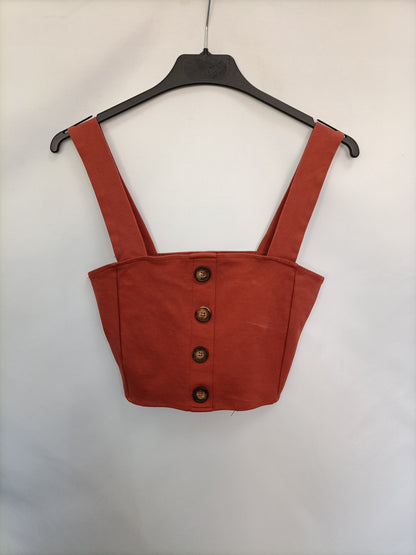 PULL&BEAR. Top Teja botones T.s