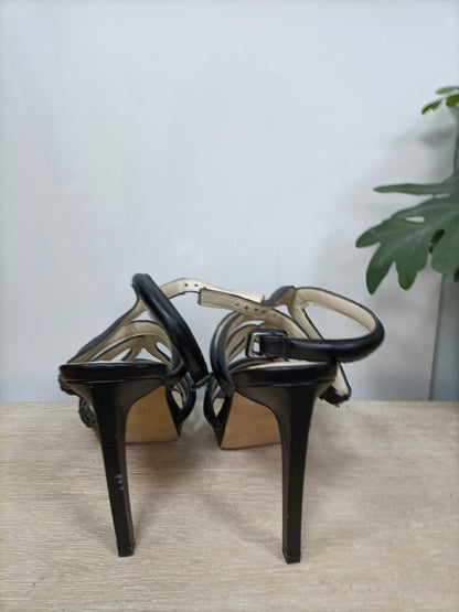 ZARA. Black strappy sandals, size 40
