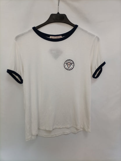 PULL&BEAR. Camiseta blanca T.m