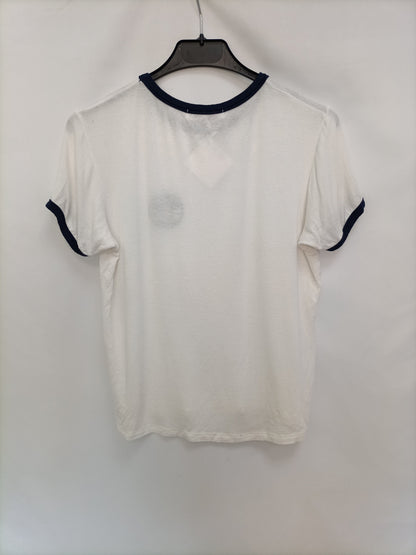 PULL&BEAR. Camiseta blanca T.m