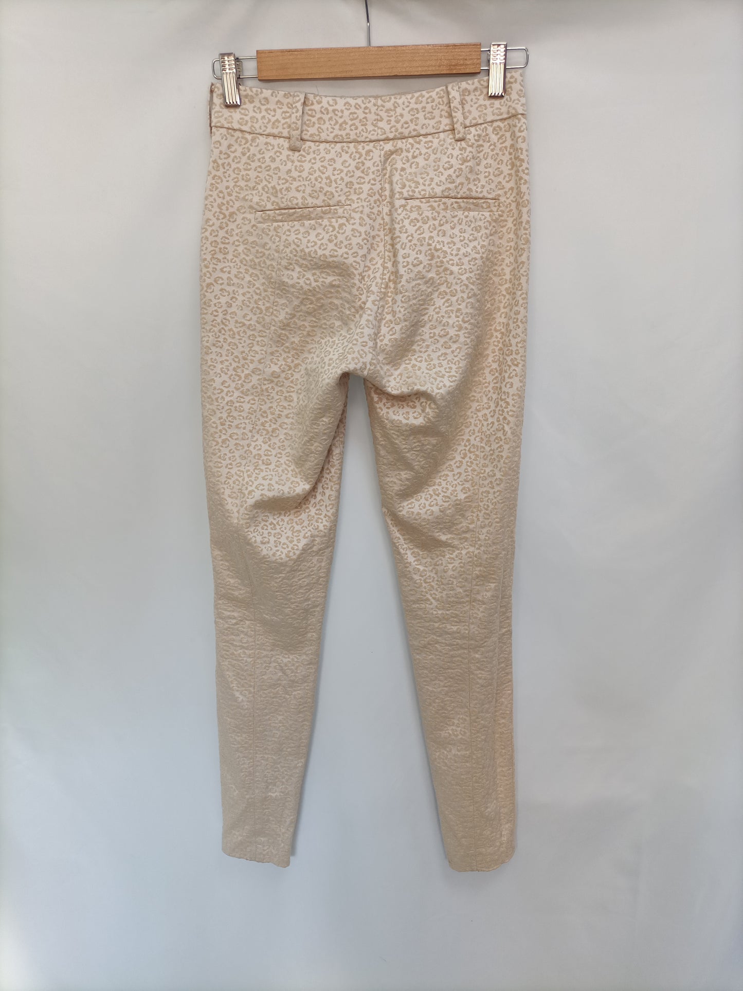 INTROPIA. Animal print embroidered trousers, size 34