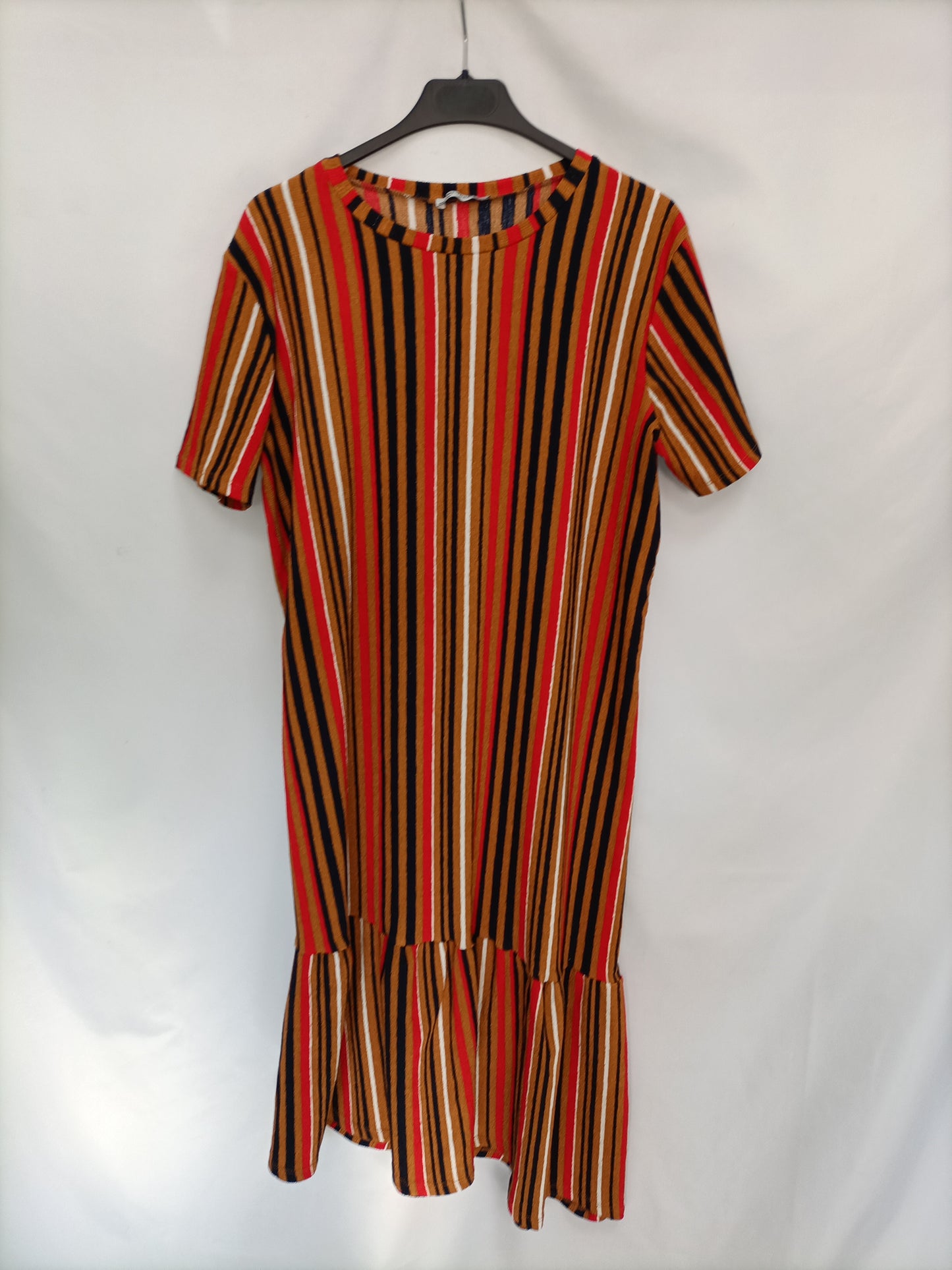 ZARA. Vestido rayas multicolor T.s